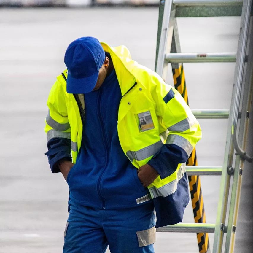 Sicherheitsjacke gelb mit Branding
